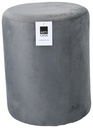 ARTICASA Stool velvet grey Ø28x36cm