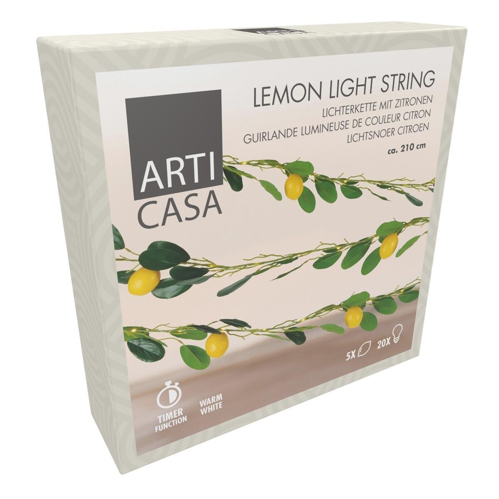 ARTICASA Lemon light string with timer