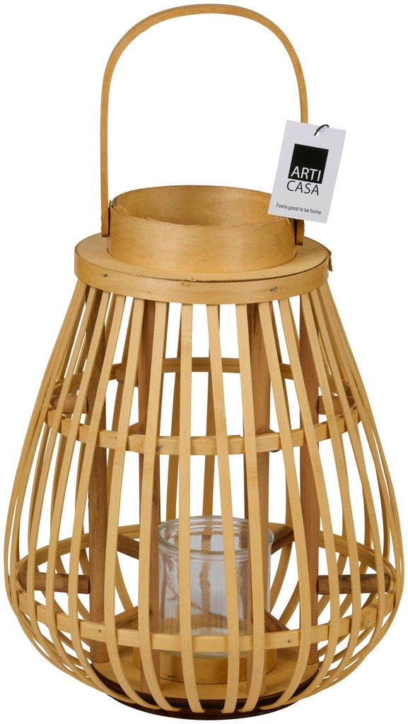[871125255933] ARTICASA Lantern Nature with Glass Holder