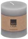 ARTICASA Rustic Candle Ø7xh8cm Light Grey