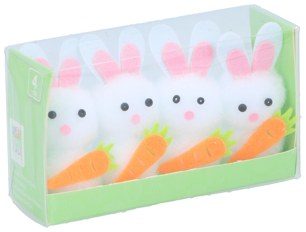 ARTICASA Easter Bunny Decoration With Carrot 3.5cm