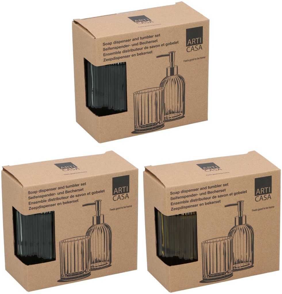 ARTICASA Soap Dispenser and Tumbler Set