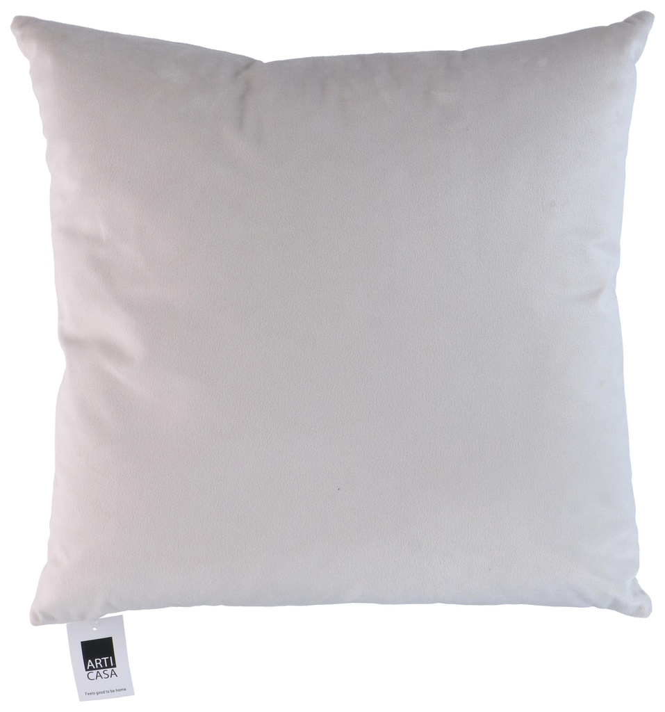 ARTICASA Decorative Cushion Velvet Light Grey 45x45cm
