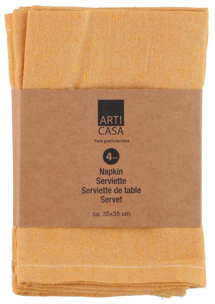 [871125234213] ARTICASA Napkin Yellow 35x35cm
