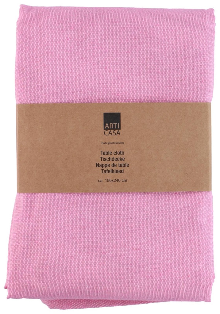 [871125234222] ARTICASA Table Cloth Pink 150x240cm
