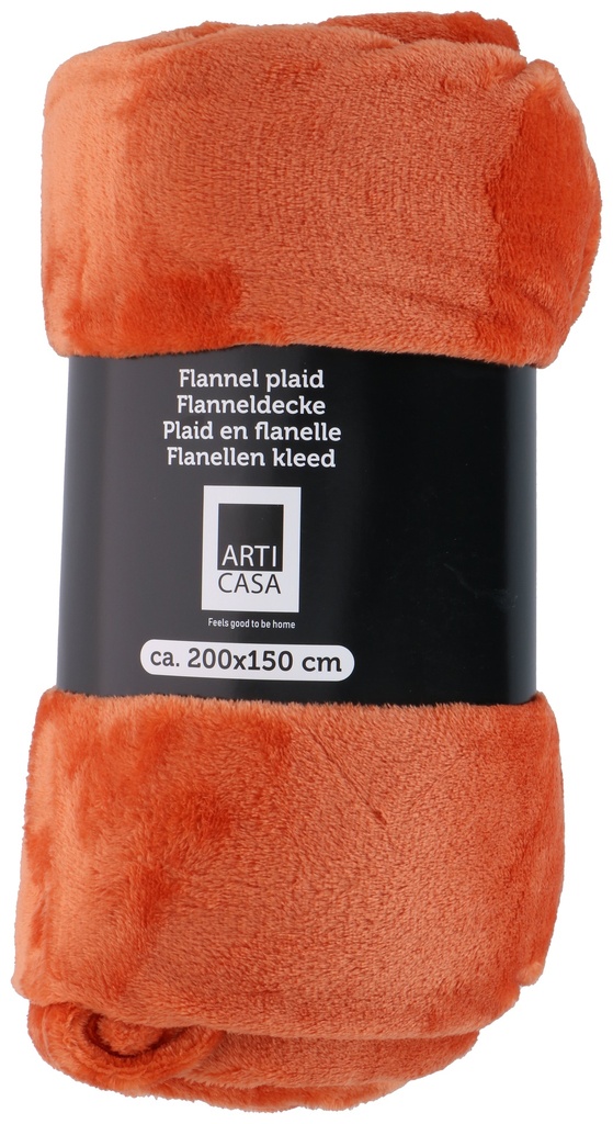 ARTICASA Plaid flannel terra 200x150cm