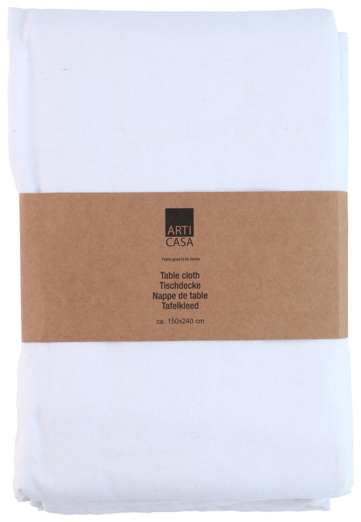 [871125233159] ARTICASA Table Cloth White 150x240cm