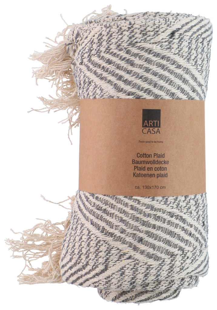 ARTICASA Plaid Grey 130x170cm 340GSM