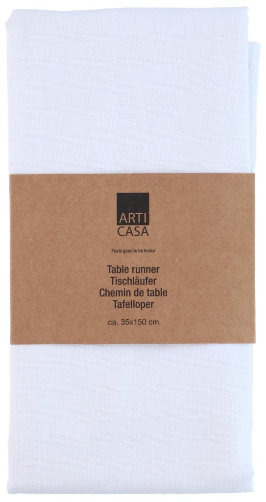 ARTICASA Table Runner White 35x150cm