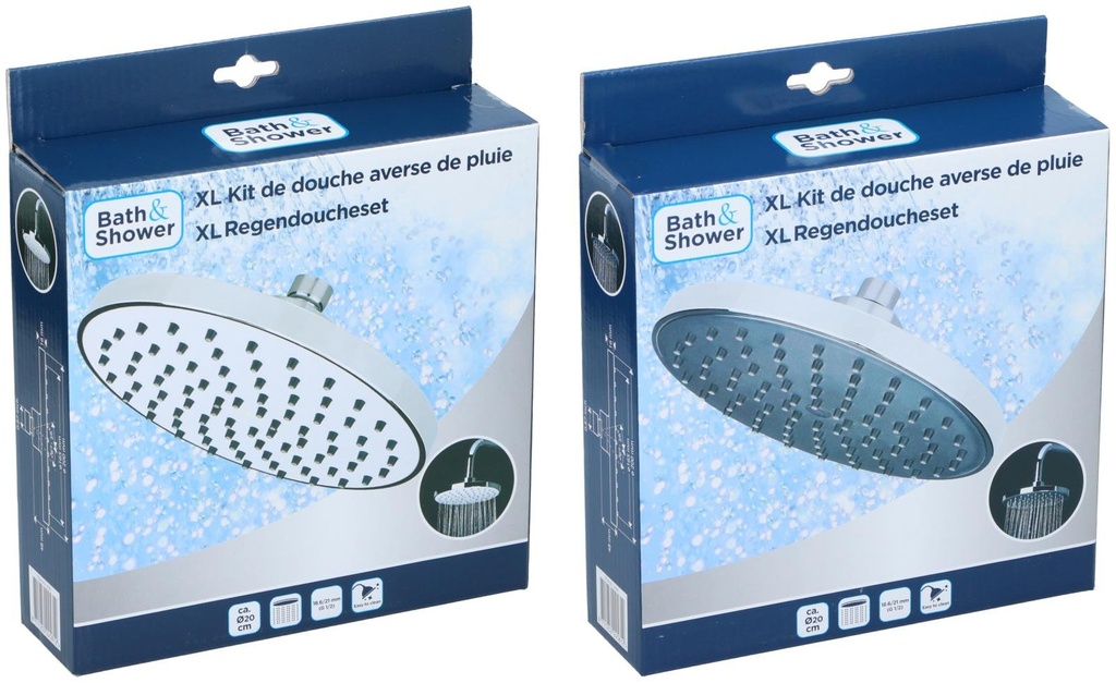 BATH & SHOWER Round Shower Head 19.7cm 1 Setting