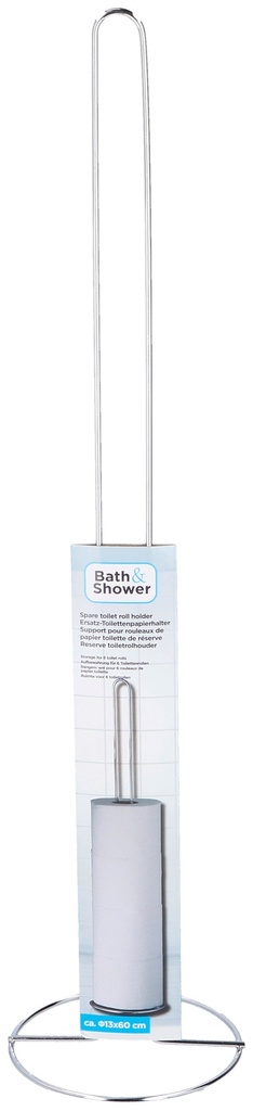 BATH & SHOWER Toilet Roll Holder Ø13.5x60cm Chrome