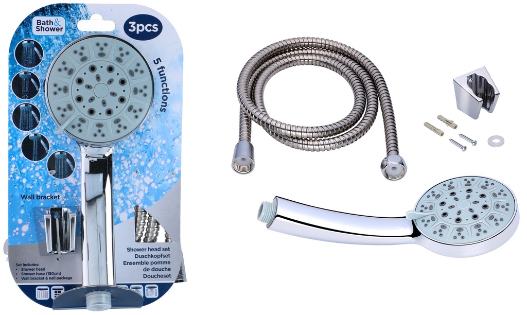 BATH & SHOWER Shower Head 5 Functions 24x10x5cm