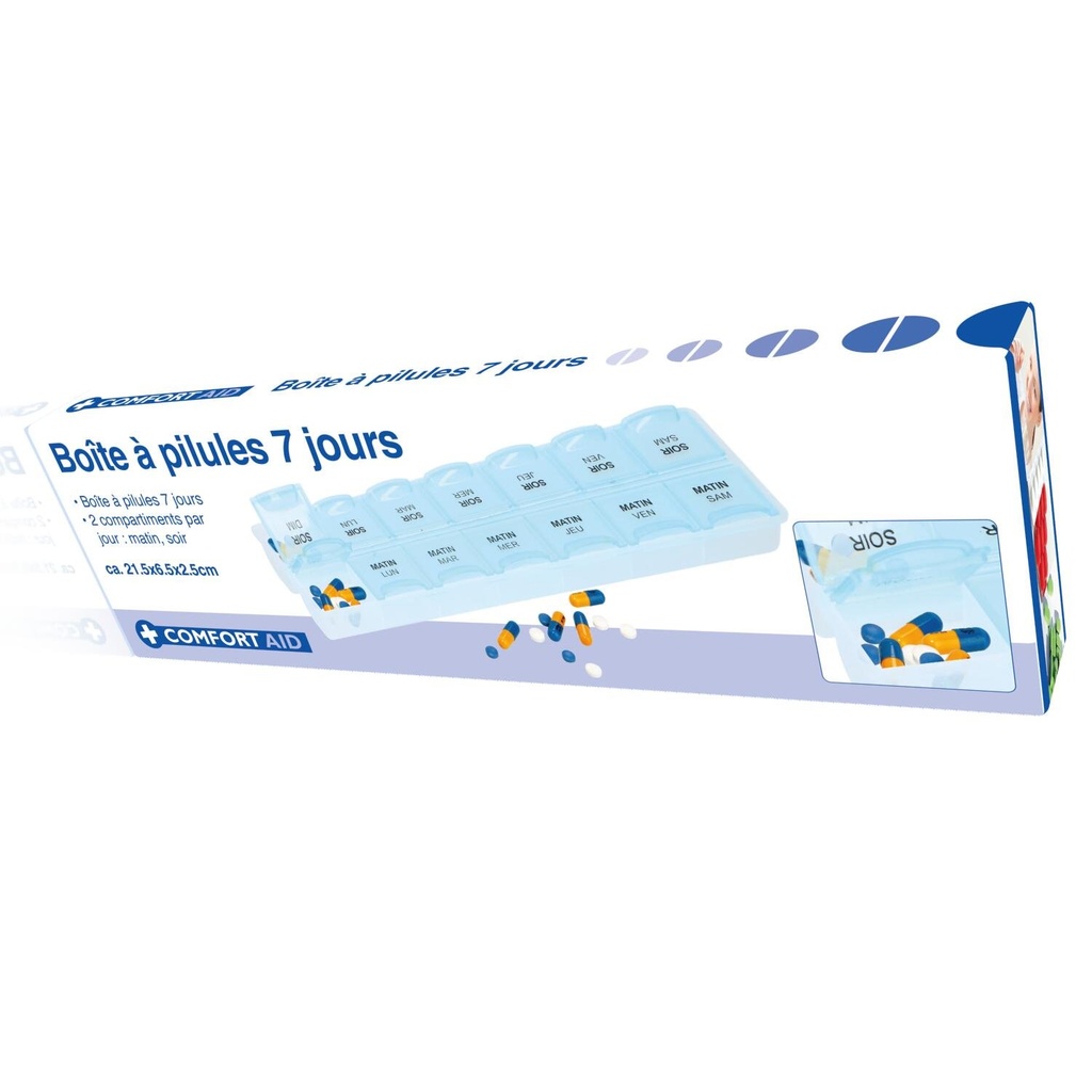 COMFORT AID Pill Box 7 Days 21.5x6.5x2.5cm