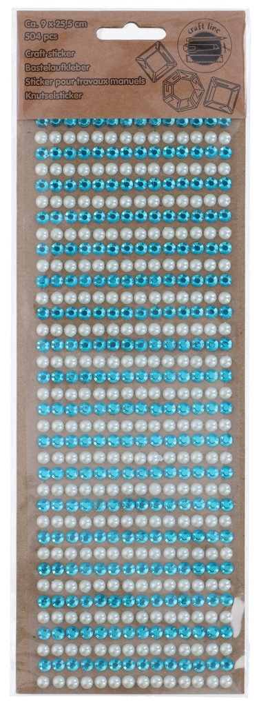 CRAFT Sticker Pearls Round and Square