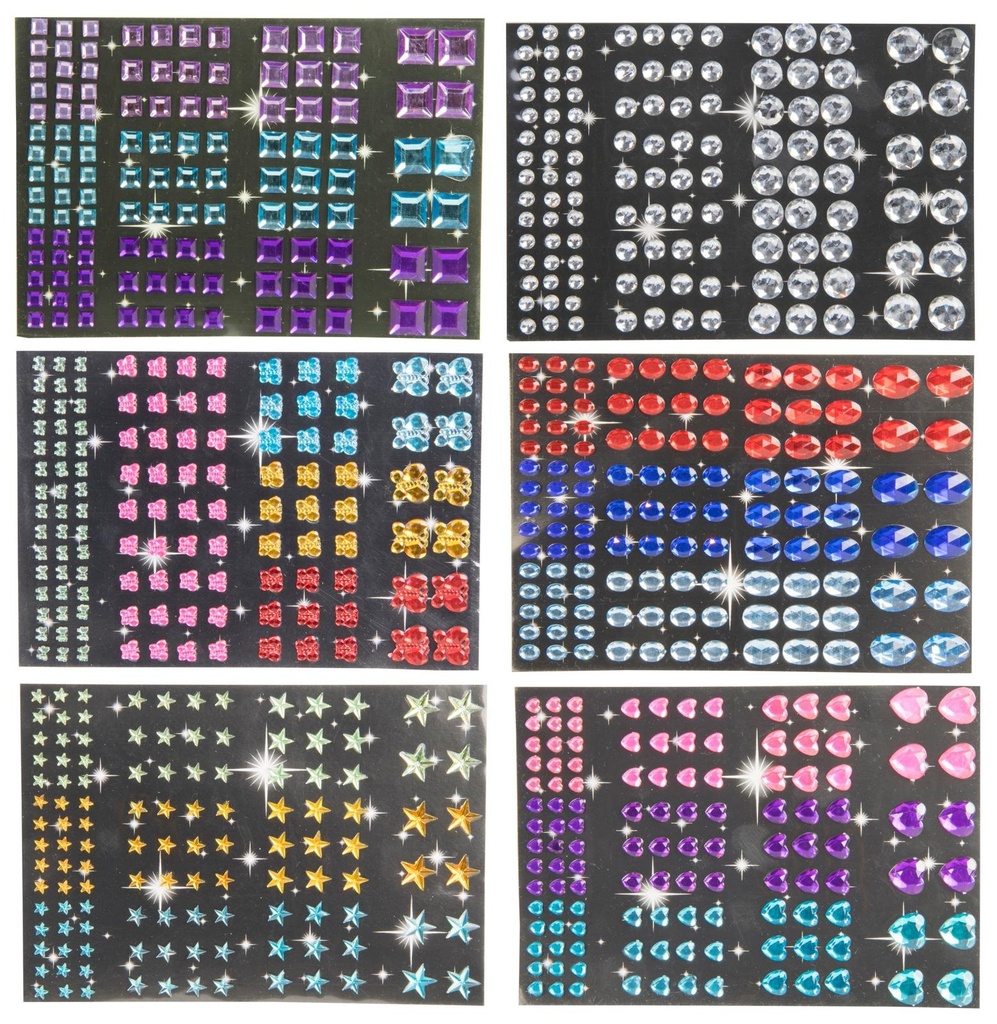 CRAFT Diamond Stickers 120pcs 13x22.5cm