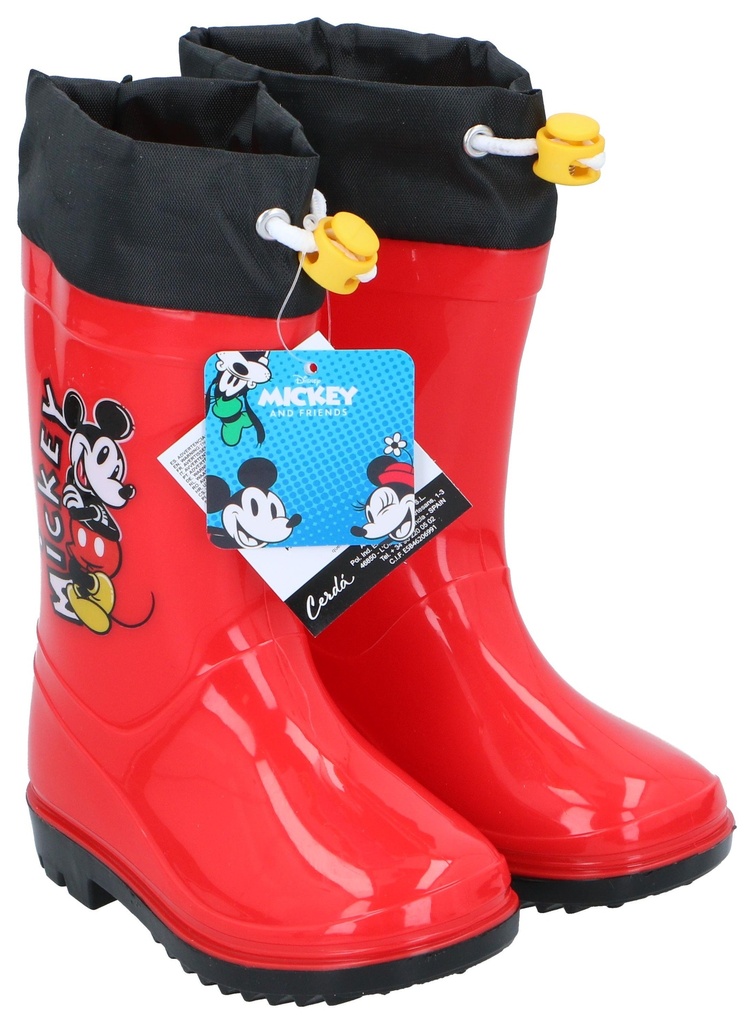 DISNEY Mickey Rain Boot Size 22-28