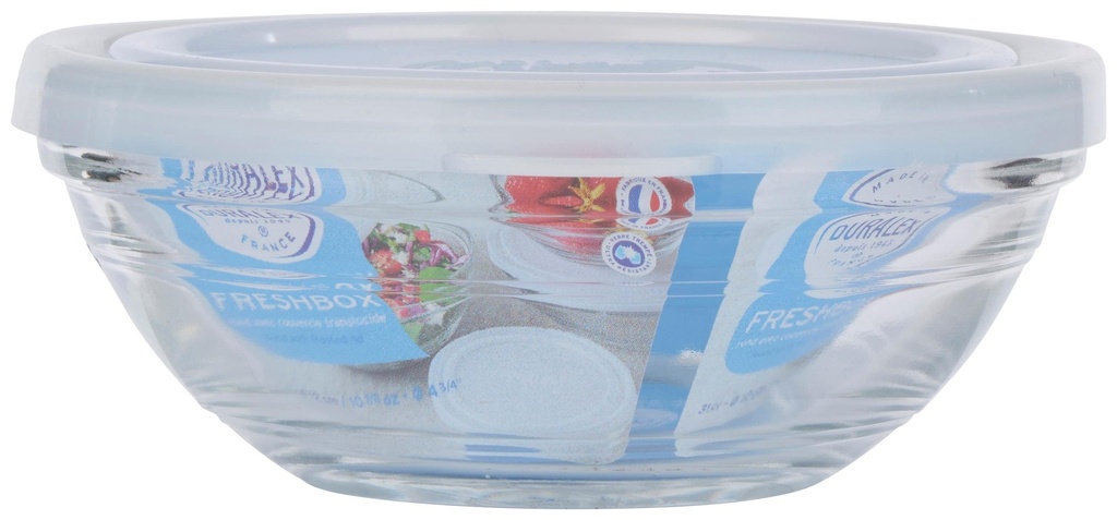 DURALEX Durable glass food storage bowl Ø12cm with lid