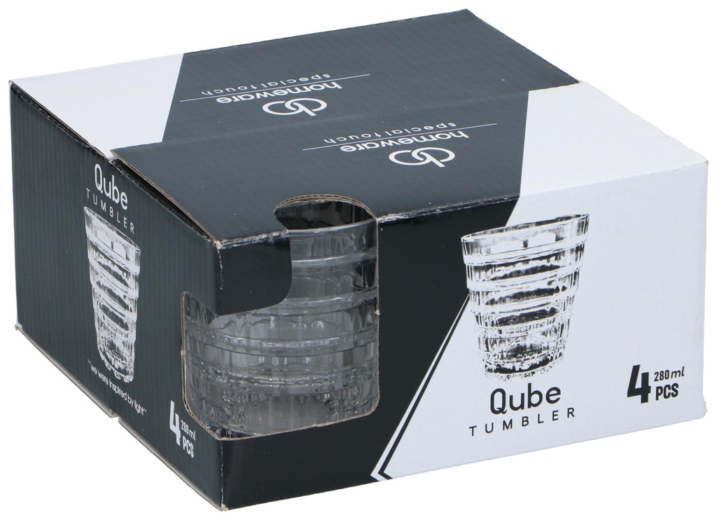 HOMEWARE Qube Glass 280ml