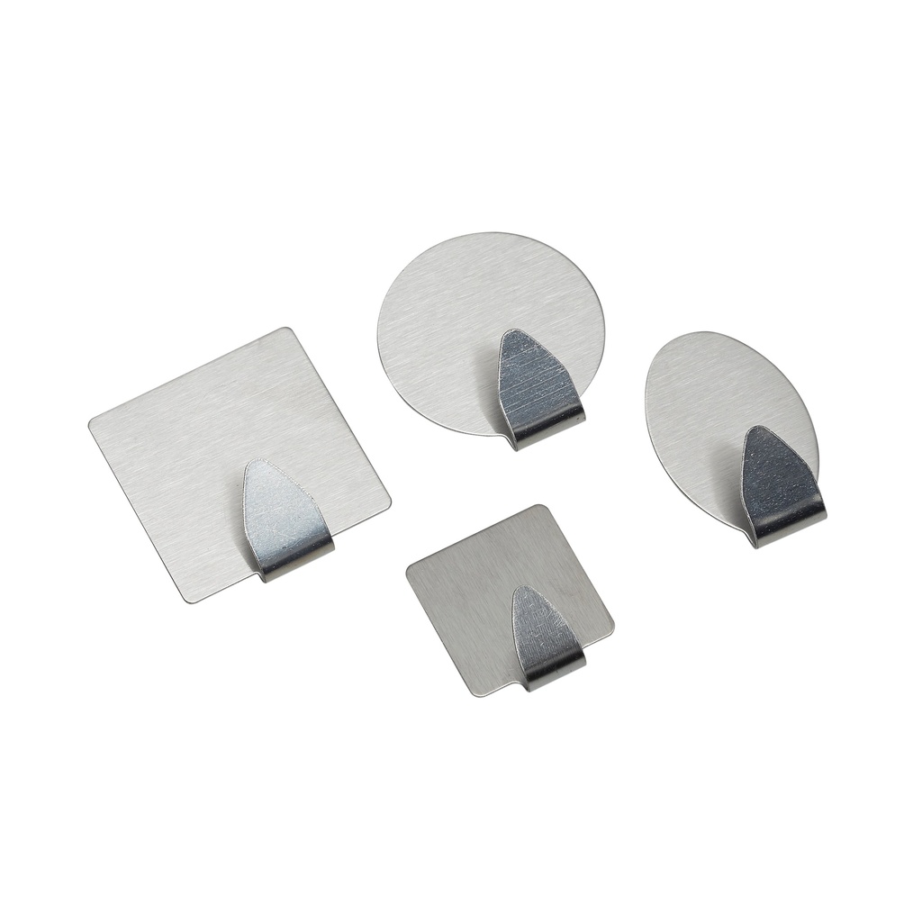 HOOKS & CO Wall Hook Self-Adhesive Stainless Steel