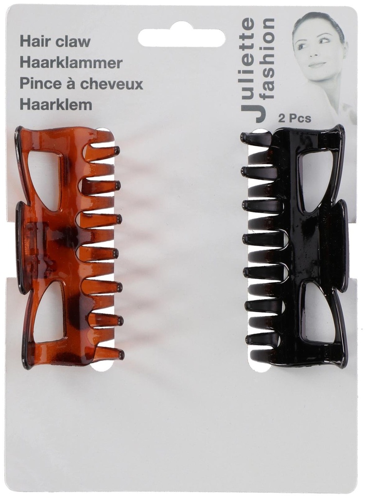 JULIETTE FASHION Hair Claw 9cm Brown Black