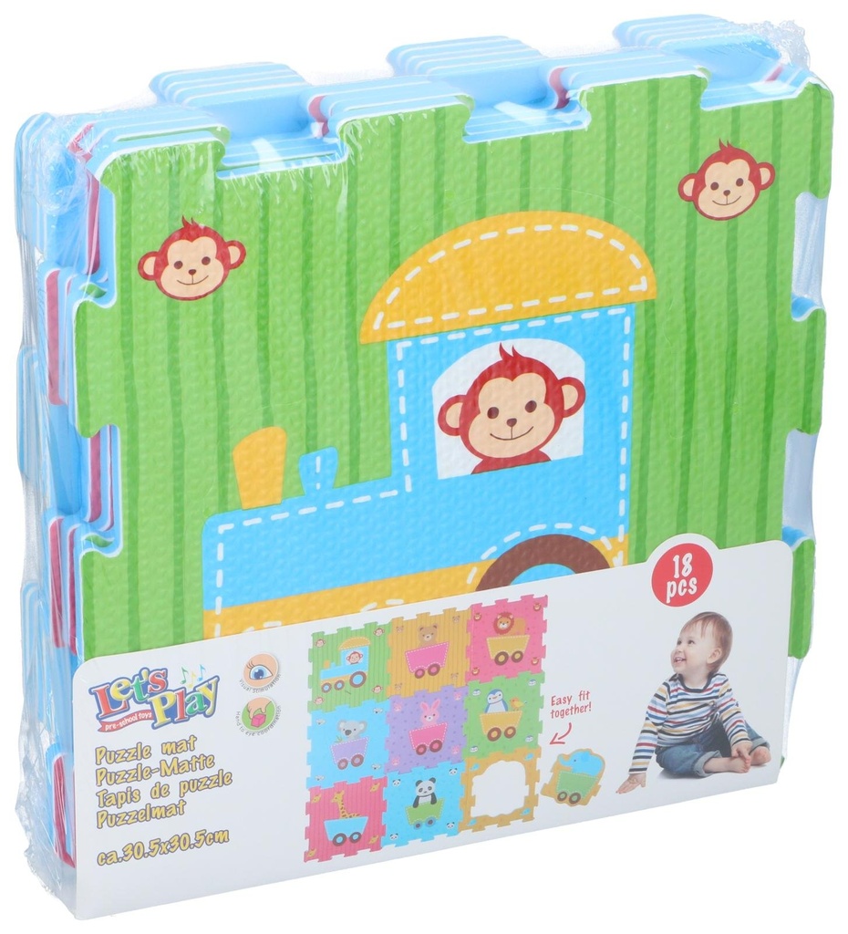 [871125258712] LET'S PLAY Puzzle Mat Animal 30.5x30.5cm