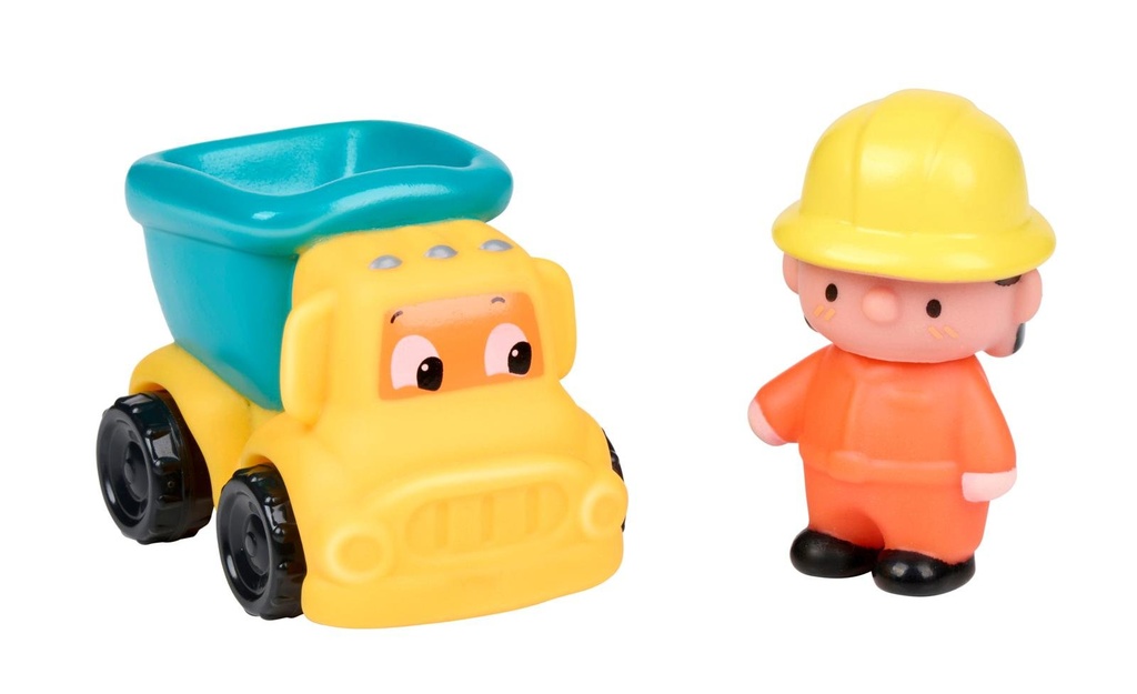LET'S PLAY Building Vehicle and Doll Toy for Toddlers