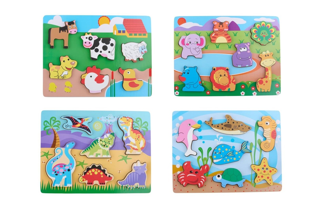 MARIONETTE WOODEN TOYS Animal Chunky Puzzle for Children