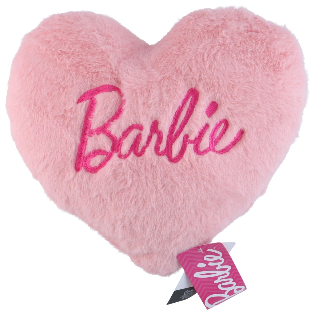MATTEL Pink Heart Shaped Plush Pillow
