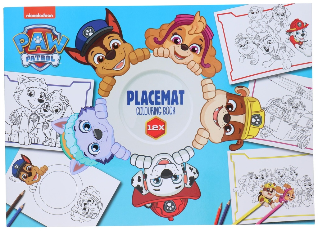 NICKELODEON Placemat Colouring Book Paw Patrol 42x30cm