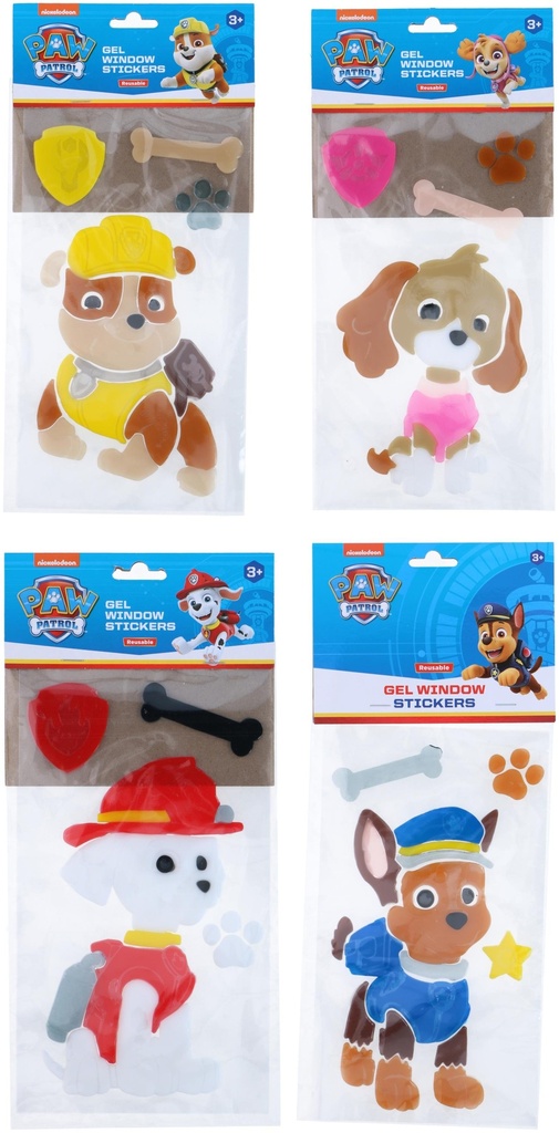 NICKELODEON Paw Patrol Gel Window Stickers Reusable 36x15cm