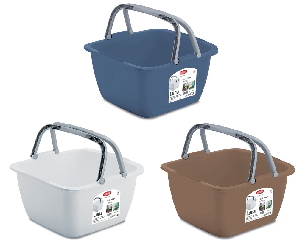 STEFANPLAST Storage Basket 18.5L with Handles 40x40x23cm