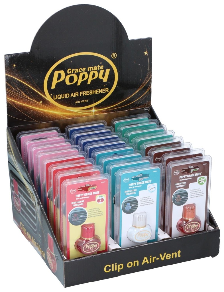 POPPY Air Freshener Card Display 20ml
