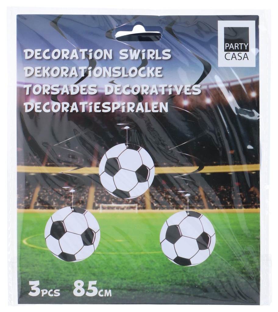 PARTY CASA Football Decoration Swirl 85cm