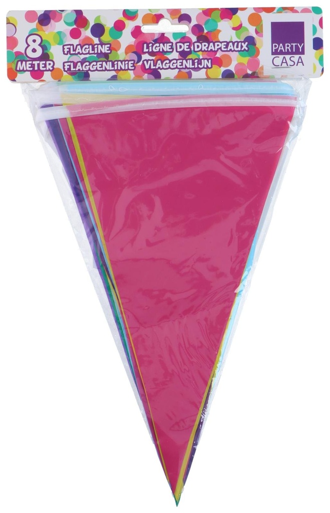 PARTY CASA Flagline 8m Colourful
