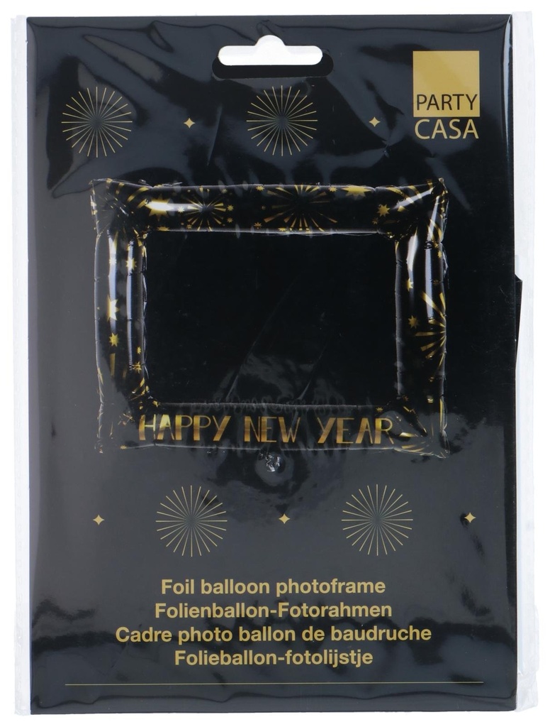 PARTY CASA Foil Balloon Photo Frame Happy New Year