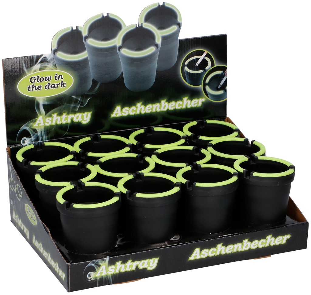 Glow In The Dark Ashtray D8xH11cm
