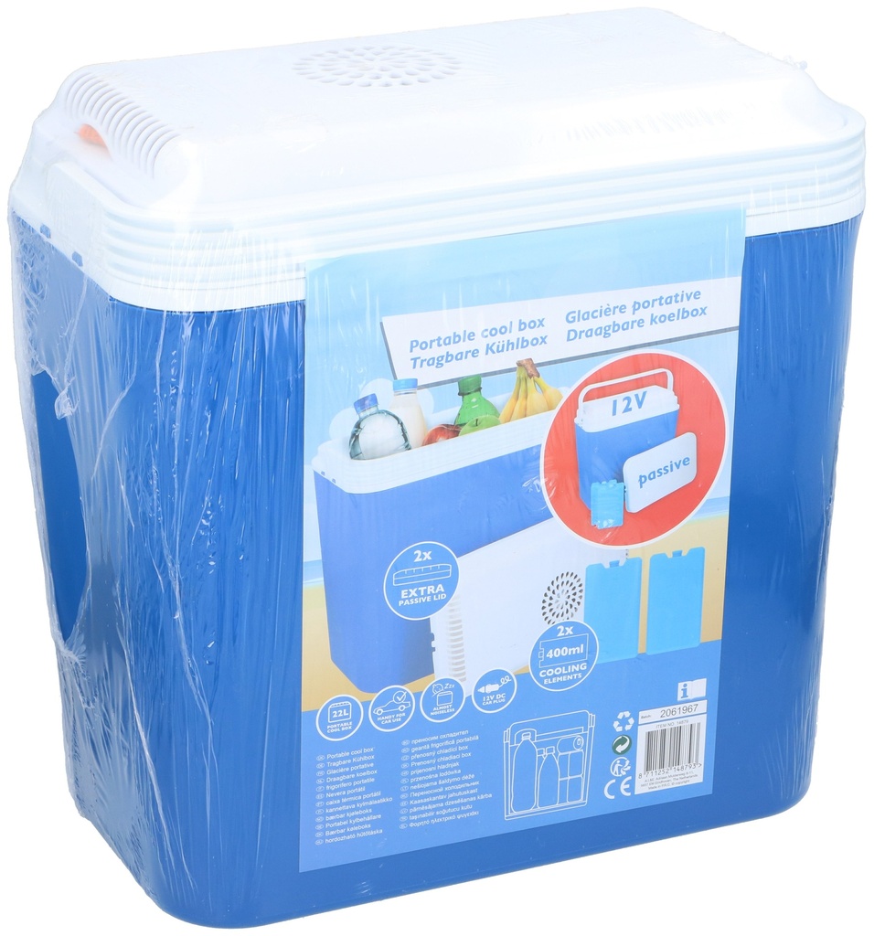 Cool Box 12V 22L with Passive Lid
