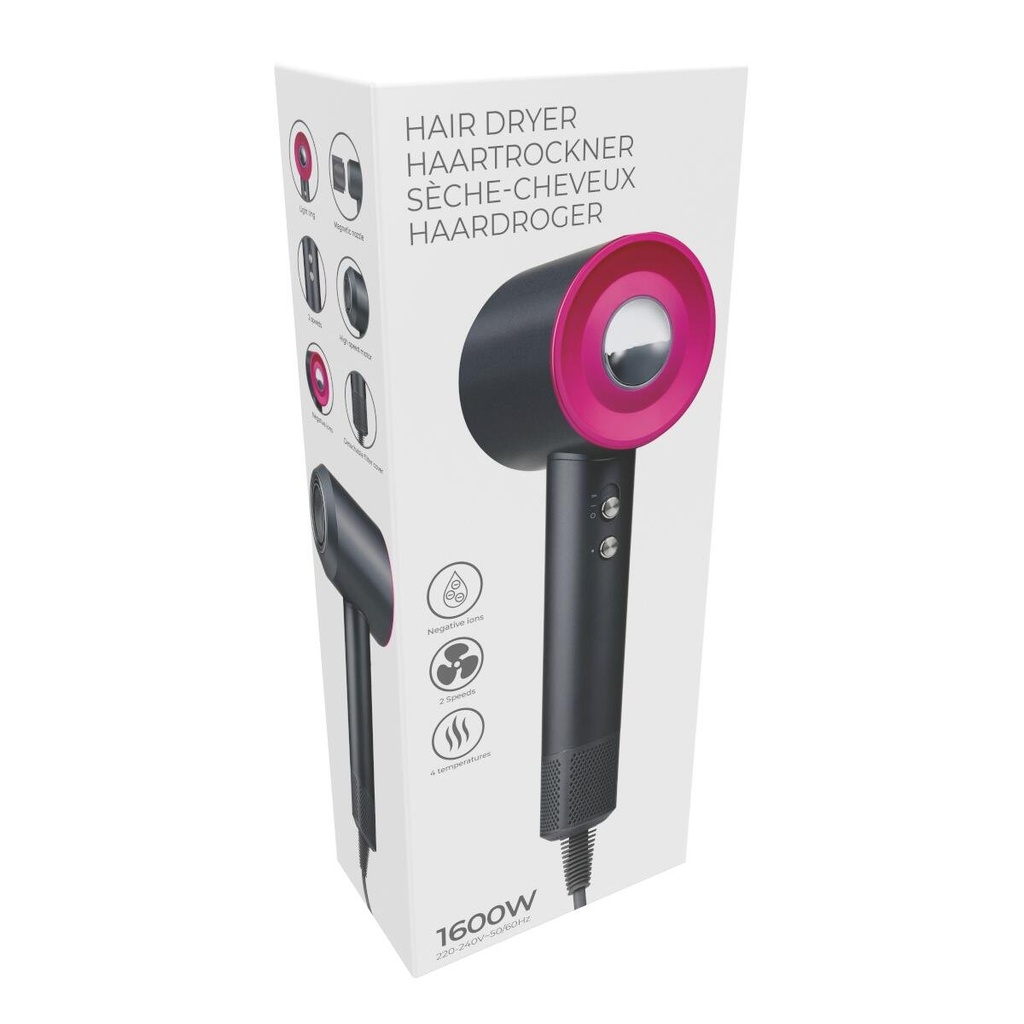 Hair Dryer 1600W Negative Ion 230V