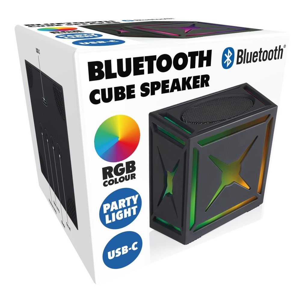 [871125242531] Bluetooth Speaker Cube RGB