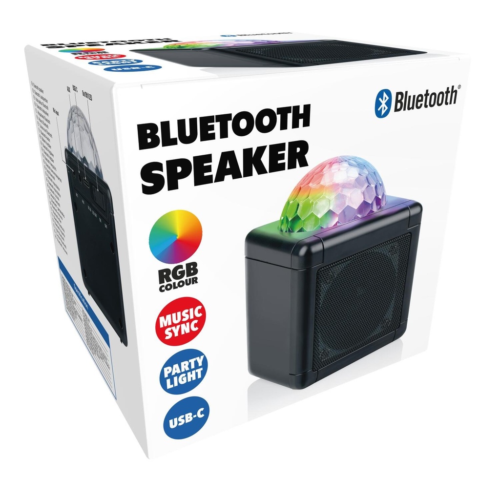 [871125242433] Bluetooth Speaker With Disco Ball