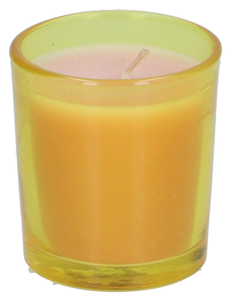 Orange Glass Candle Holder