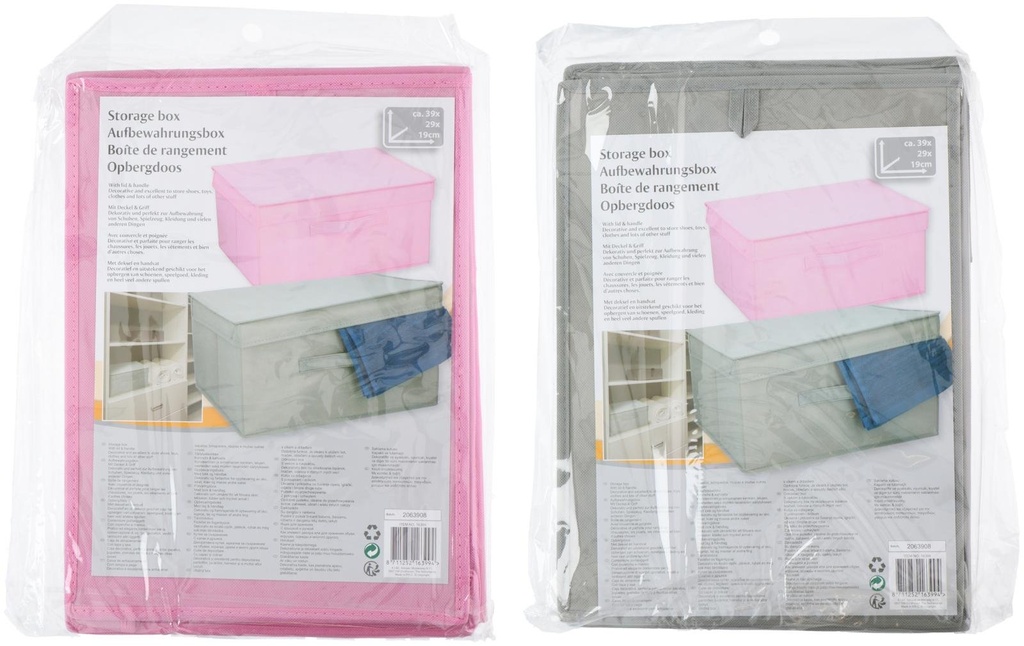 Storage Box with Lid 39x29x19cm