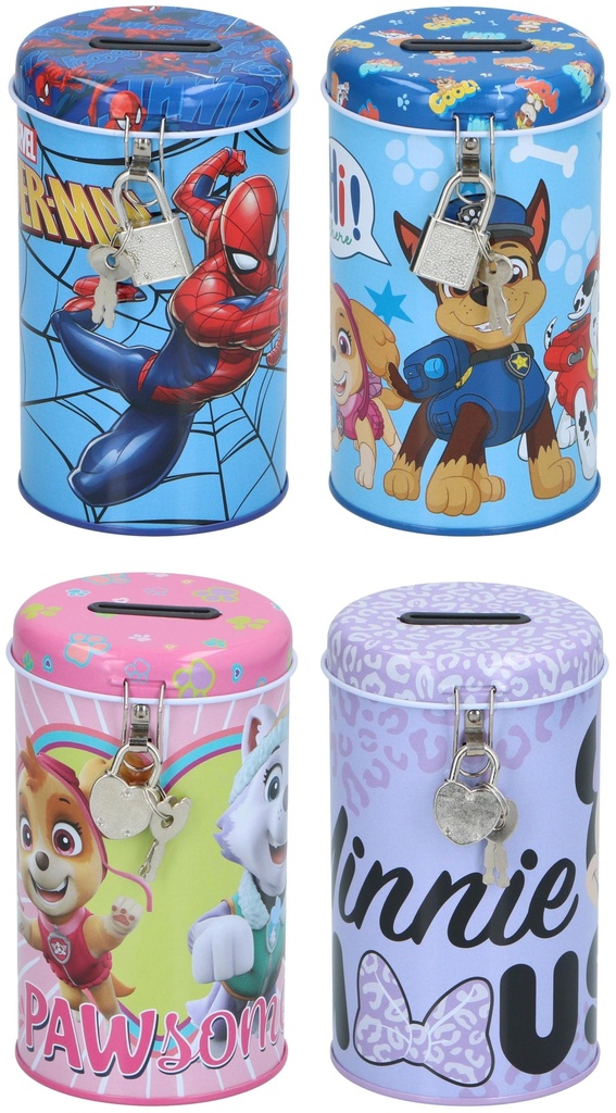 Money Bank With Lock Ø8x13.5cm