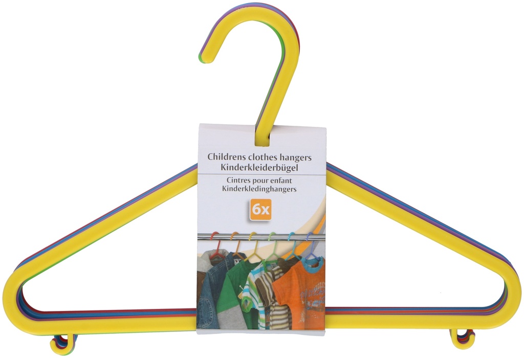 Children's Clothes Hanger Rainbow 30x18cm - 6 pcs