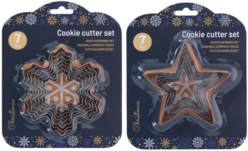 Christmas Cookie Cutters Star and Snowflake