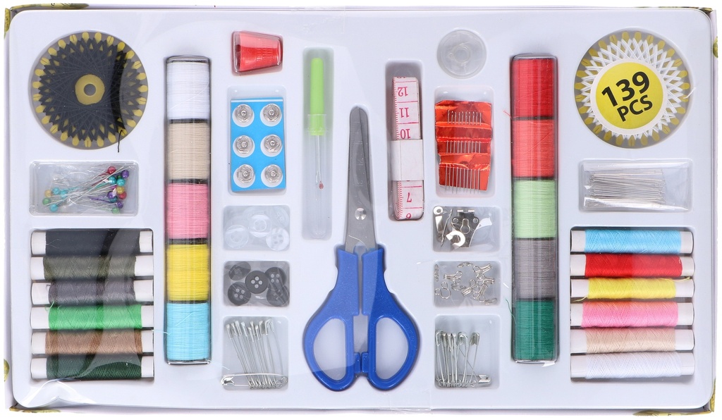 Sewing Kit with Scissors and Thread