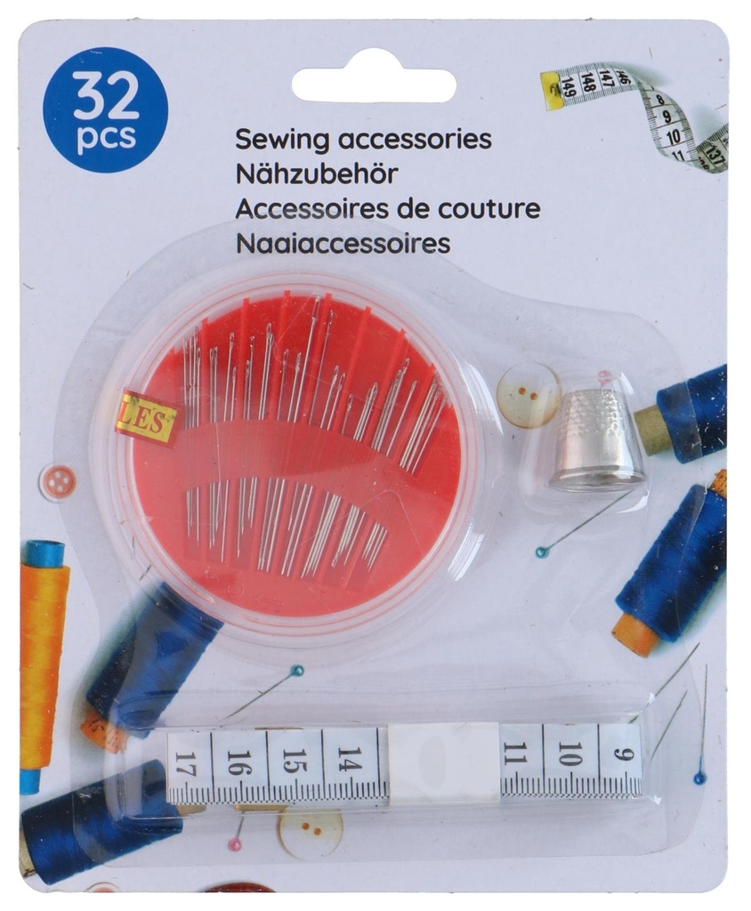 Sewing Accessories with Tape Measure & Thimble