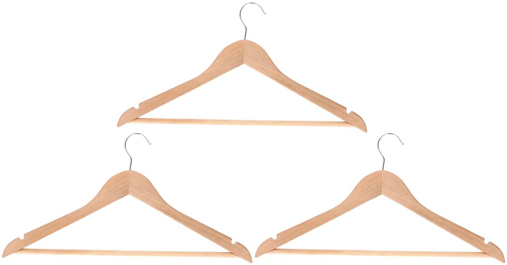 Clothes Hanger with U-Notch 44.3x24cm - 3 pcs