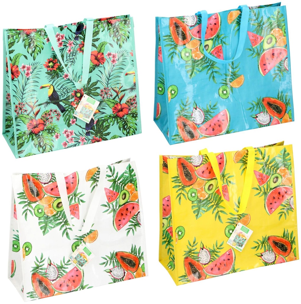 Shopping Bag 45x40x20cm Tropical Print