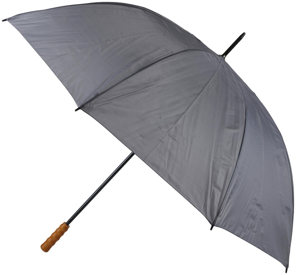 Grey Manual Umbrella with Wooden Handle Ø130cm 8rib